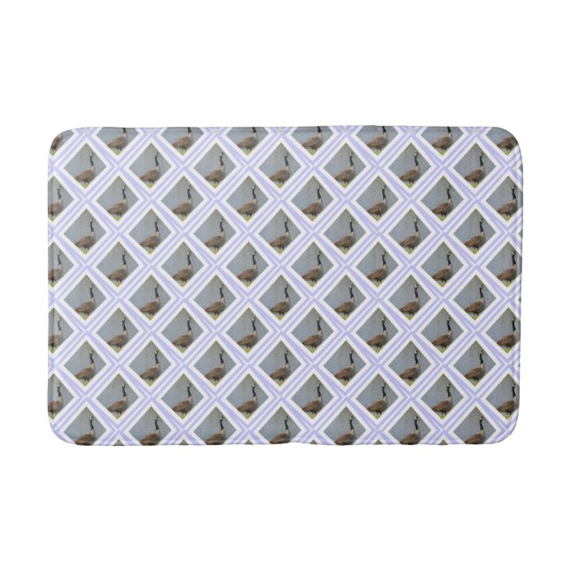 Diamond Shaped Goose By Pond Bath Mat (Front)