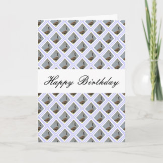Diamond Shaped Goose By Pond Birthday Card