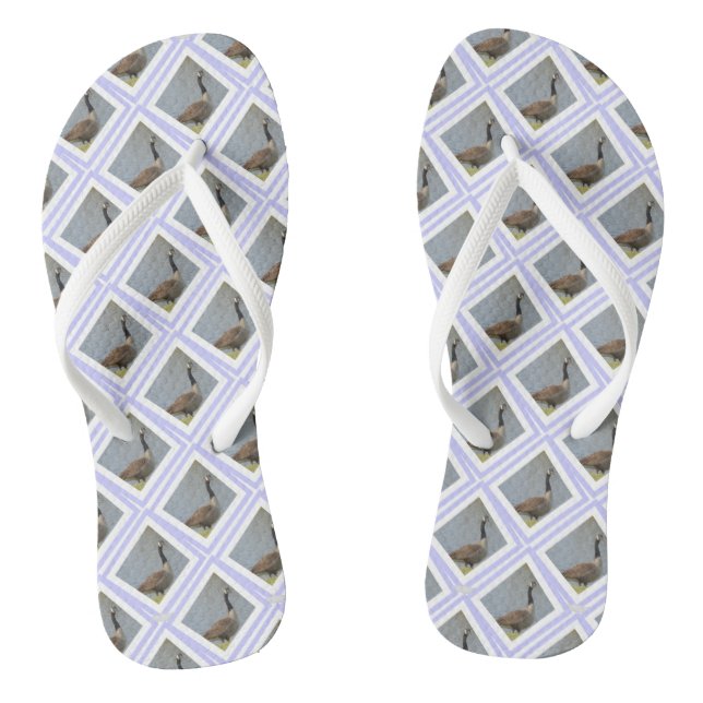 Diamond Shaped Goose By Pond Flip Flops (Footbed)