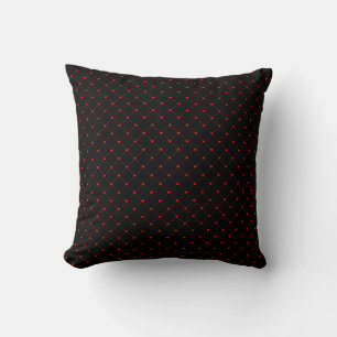 Diamond Shaped Red Heart & Line Art Throw Pillow