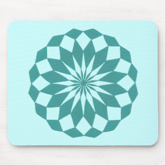 Diamond Shapes in Teal Turquoise Mandala Mousepads