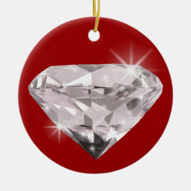 diamond shine adorn ceramic ornament (Front)