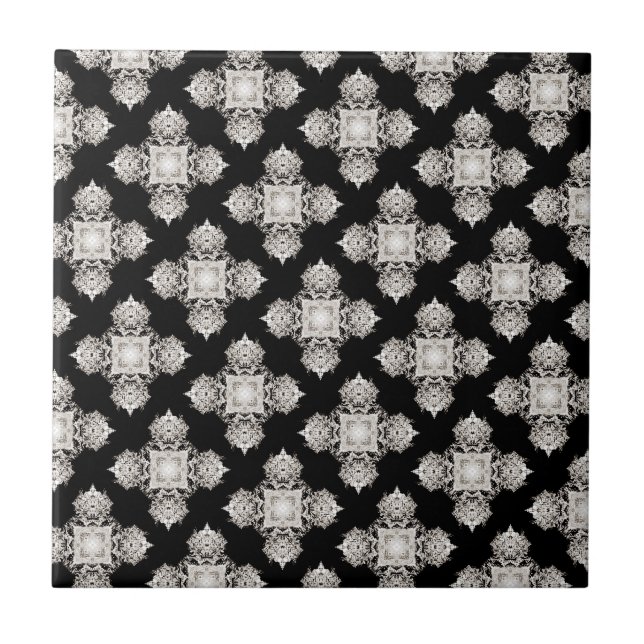 Diamond shine in shadows gray ceramic tile (Front)