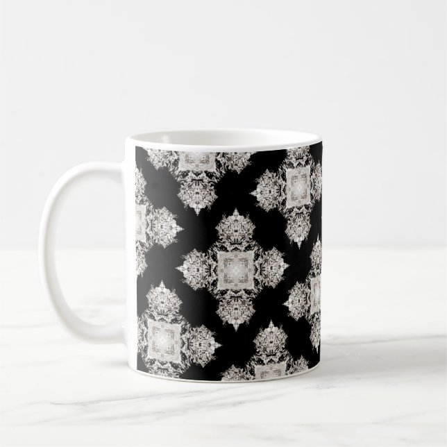 Diamond shine in shadows gray  coffee mug (Left)