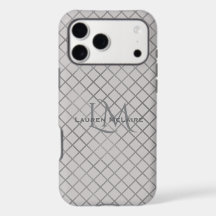 Diamond & Silver Taupe Monogram