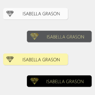 Diamond Skinny Waterproof Labels for the kids