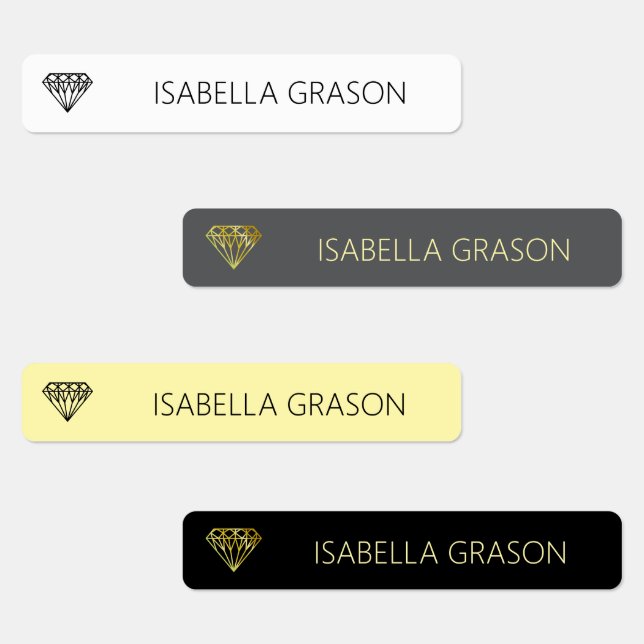 Diamond Skinny Waterproof Labels for the kids (Group)