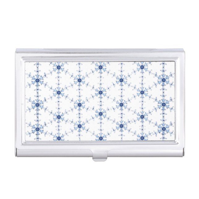 Diamond Snowflake Pattern Business Card Case (Front)