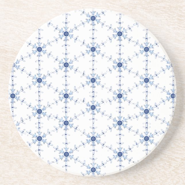 Diamond Snowflake Pattern Coaster (Front)