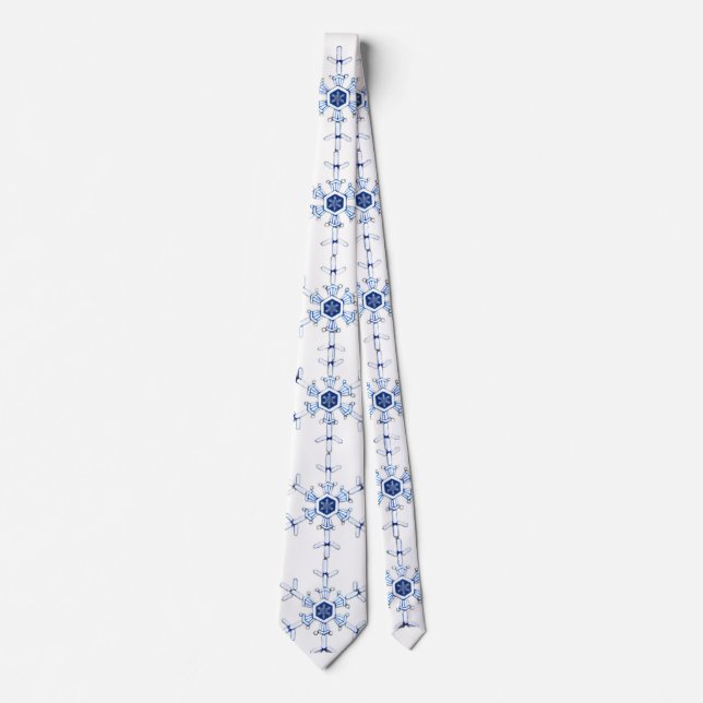 Diamond Snowflake Pattern Neck Tie (Front)