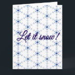 Diamond Snowflake Pattern Postcard<br><div class="desc">Blue snowflakes in a diamond pattern on a white background. The snowflakes started as a photograph taken in 1909 of individual snowflake crystal. The subtle pattern is great for any winter holiday.</div>