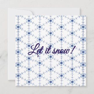 Diamond Snowflake Pattern Postcard