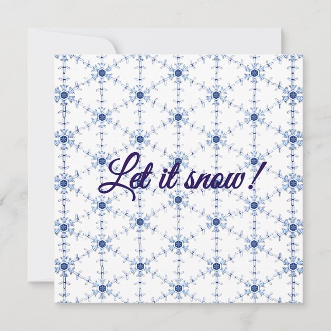 Diamond Snowflake Pattern Postcard (Front)