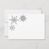 Diamond Snowflakes Thank you Card (Back)
