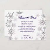 Diamond Snowflakes Thank you Card (Front/Back)