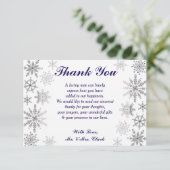 Diamond Snowflakes Thank you Card (Standing Front)