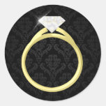 Diamond Solitaire Ring Classic Round Sticker