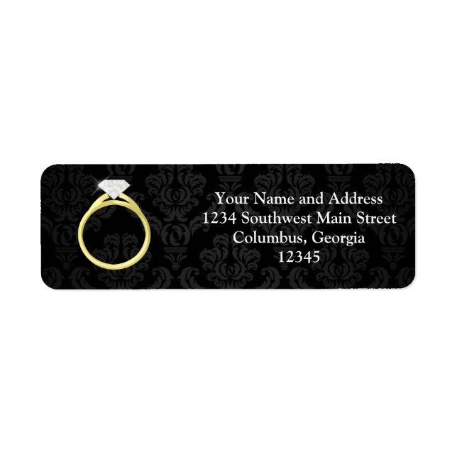 Diamond Solitaire Ring Label (Front)