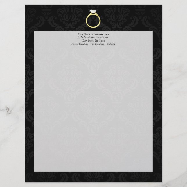 Diamond Solitaire Ring Letterhead (Front)