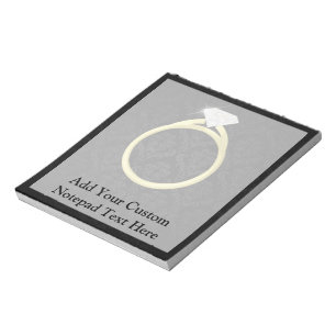 Diamond Solitaire Ring Notepad