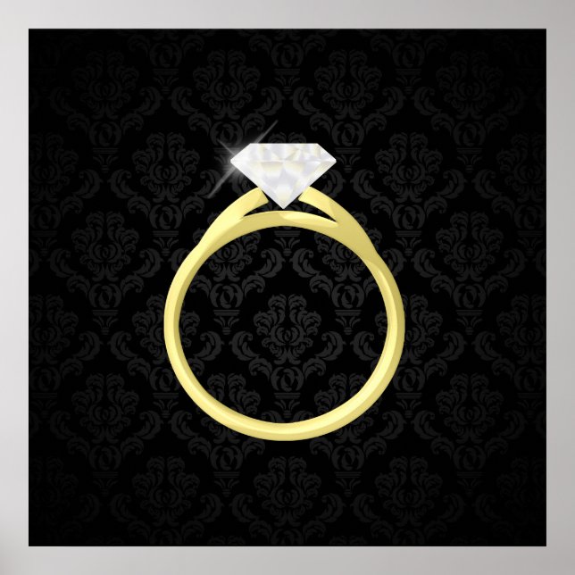 Diamond Solitaire Ring Poster (Front)