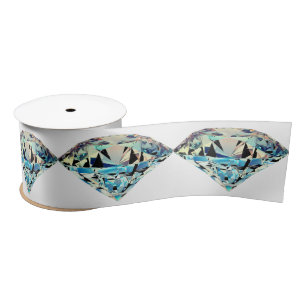 Diamond sparkle jewel elegant satin ribbon
