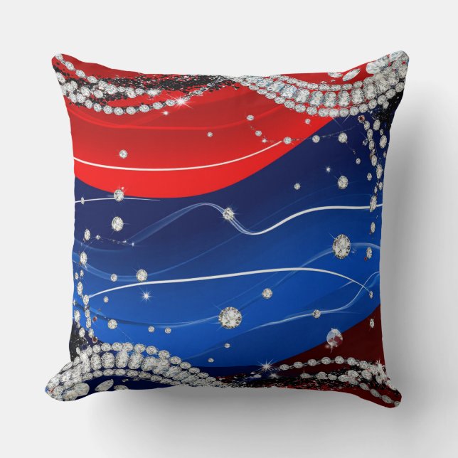 Diamond Sparkle Luxury Background Throw Pillow (Front)