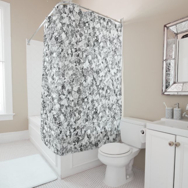 Diamond Sparkle Shower Curtain (In Situ)