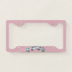 Diamond Spill License Plate Cover - Pink Diamond