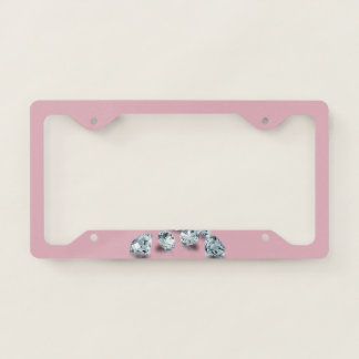 Diamond Spill License Plate Cover - Pink Diamond