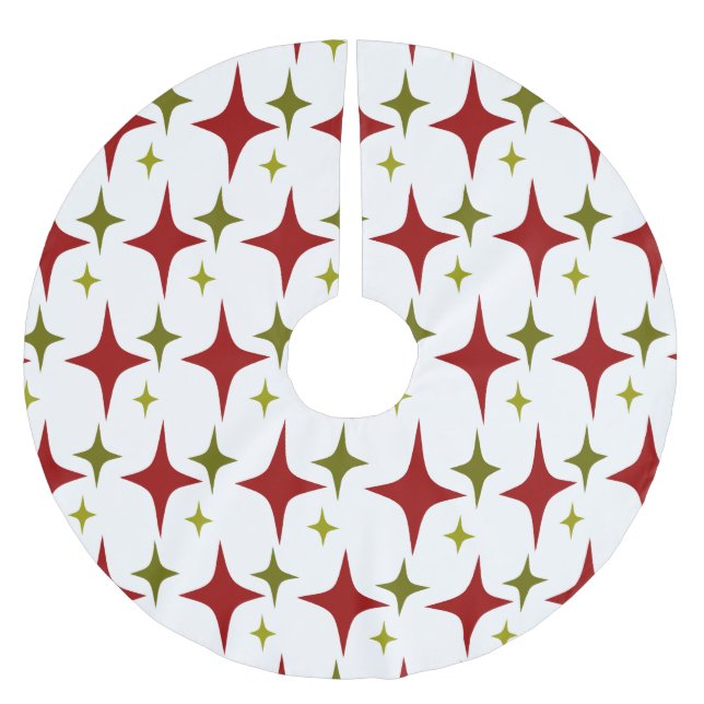 Diamond Stars Brushed Polyester Tree Skirt (Front)