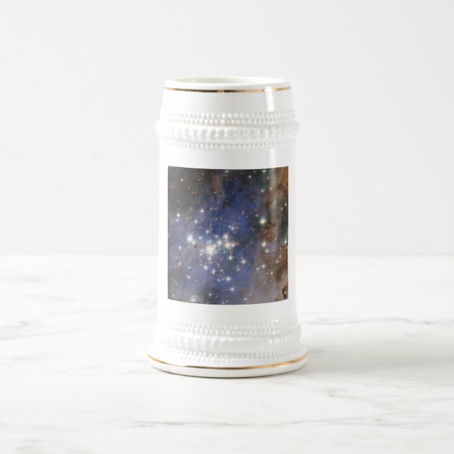 Diamond Stars in Carina Nebula Hubble Space Beer Stein (Center)