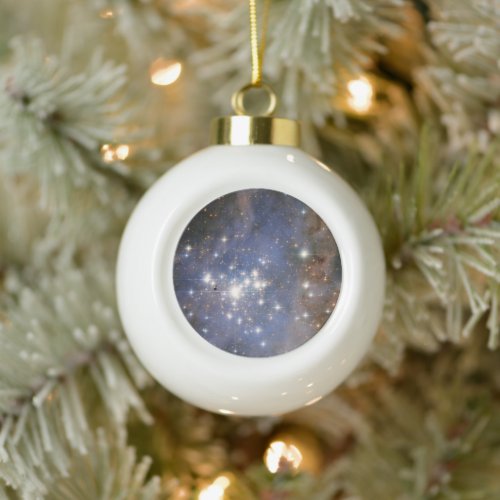 Diamond Stars in Carina Nebula Hubble Space Ceramic Ball Christmas Ornament