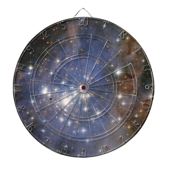 Diamond Stars in Carina Nebula Hubble Space Dart Board (Front)