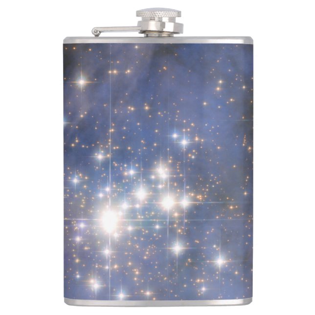 Diamond Stars in Carina Nebula Hubble Space Flask (Front)