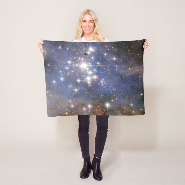 Diamond Stars in Carina Nebula Hubble Space Fleece Blanket (In Situ)