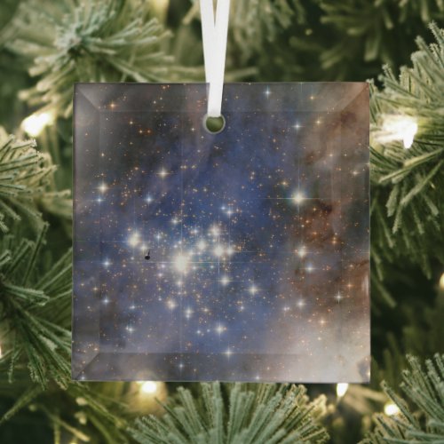 Diamond Stars in Carina Nebula Hubble Space Glass Ornament