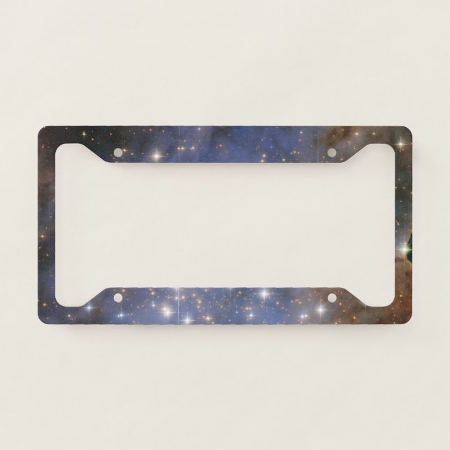 Diamond Stars in Carina Nebula Hubble Space License Plate Frame (Front)