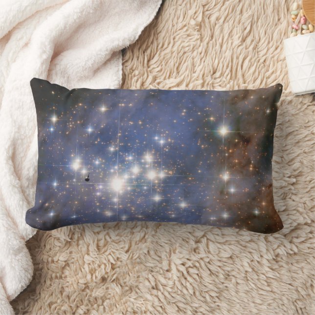 Diamond Stars in Carina Nebula Hubble Space Lumbar Pillow (Blanket)
