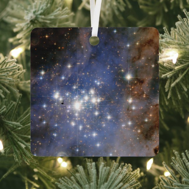 Diamond Stars in Carina Nebula Hubble Space Metal Ornament (Insitu)