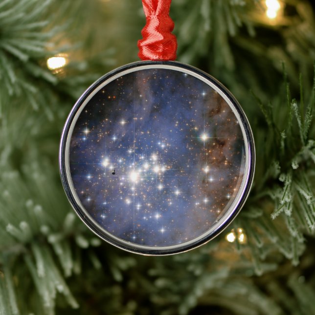 Diamond Stars in Carina Nebula Hubble Space Metal Ornament (Tree)