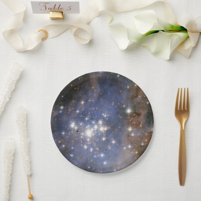 Diamond Stars in Carina Nebula Hubble Space Paper Plates (Wedding)