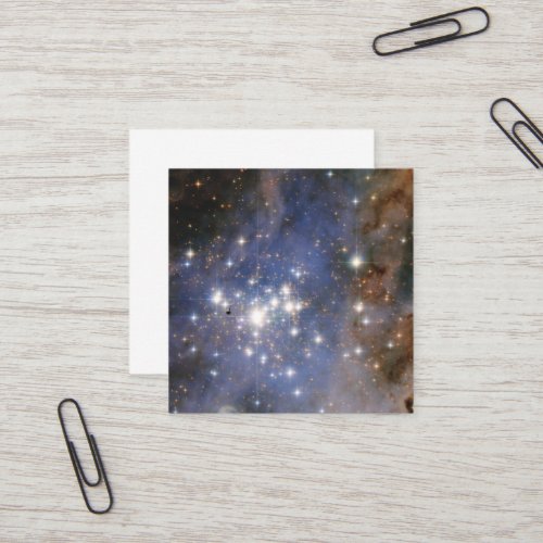 Diamond Stars in Carina Nebula Hubble Space Square Business Card