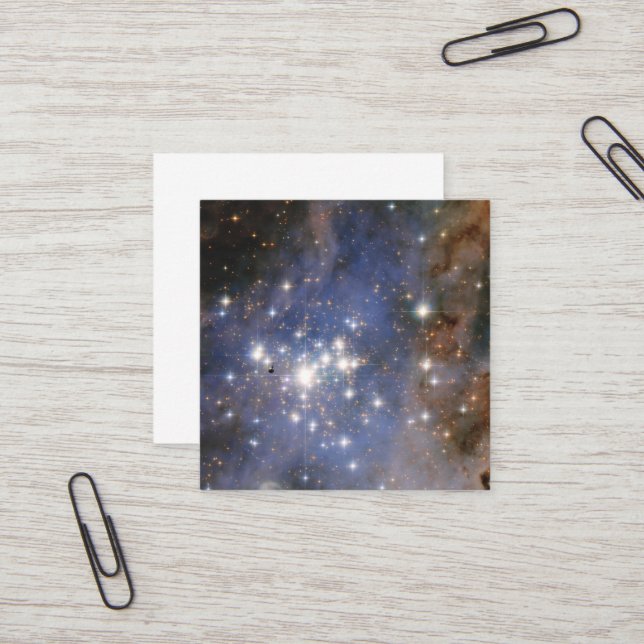Diamond Stars in Carina Nebula Hubble Space Square Business Card (Front/Back In Situ)
