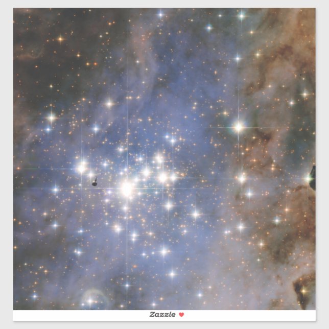 Diamond Stars in Carina Nebula Hubble Space Sticker (Sheet)