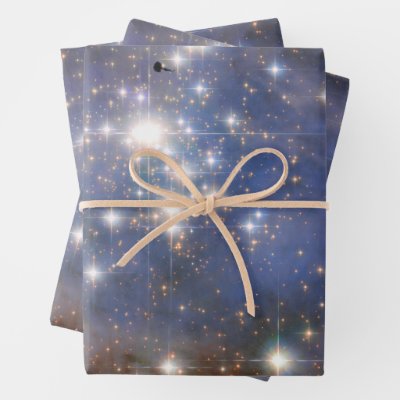 Diamond Stars in Carina Nebula Hubble Space Wrapping Paper Sheets