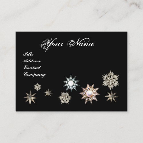 DIAMOND STARS MONOGRAM BUSINESS CARD