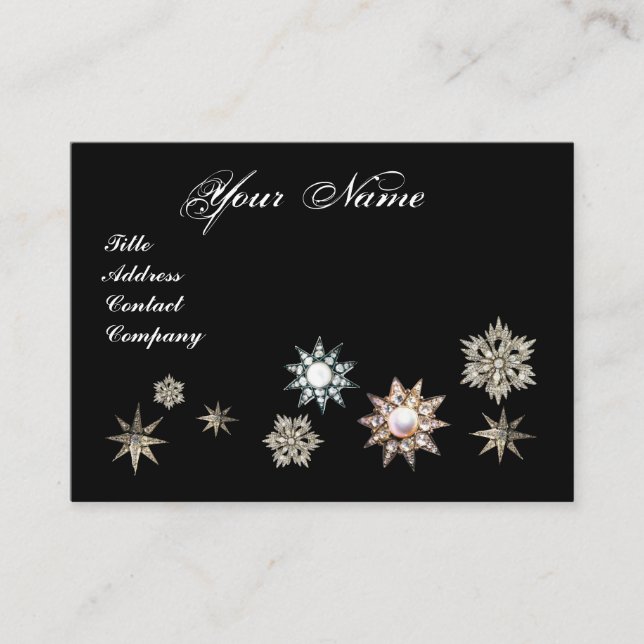 DIAMOND STARS MONOGRAM BUSINESS CARD (Front)