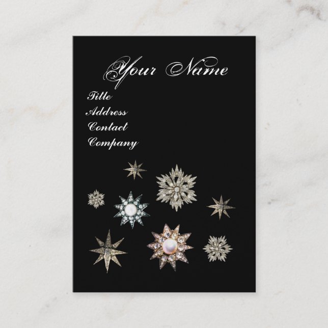 DIAMOND STARS MONOGRAM BUSINESS CARD (Front)