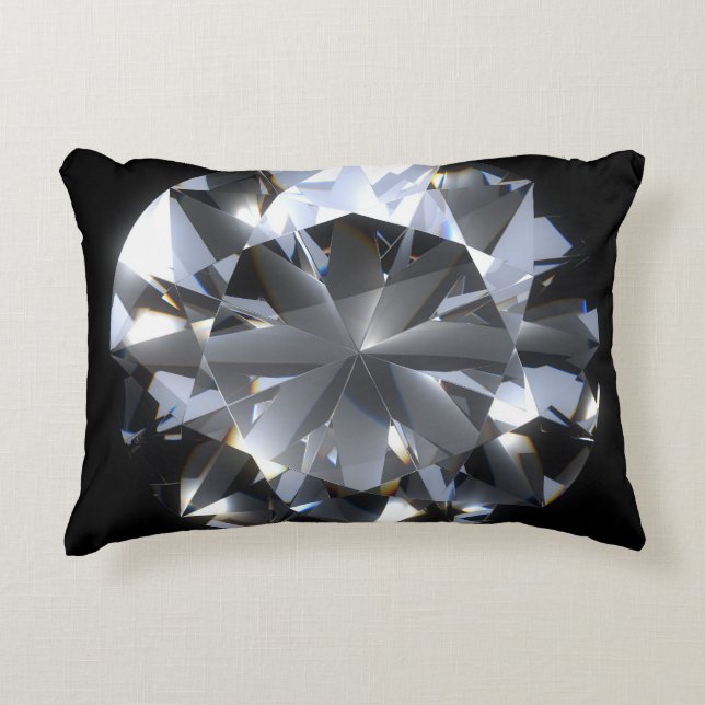 Diamond stone: black space sparkle. accent pillow (Front)